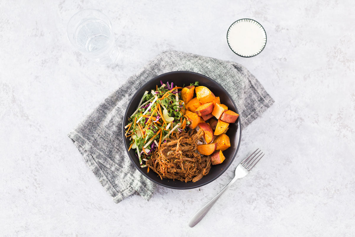 Slow Cooked Pulled Beef - Fresh Pre Packaged Meals - Deliciously Clean Eats