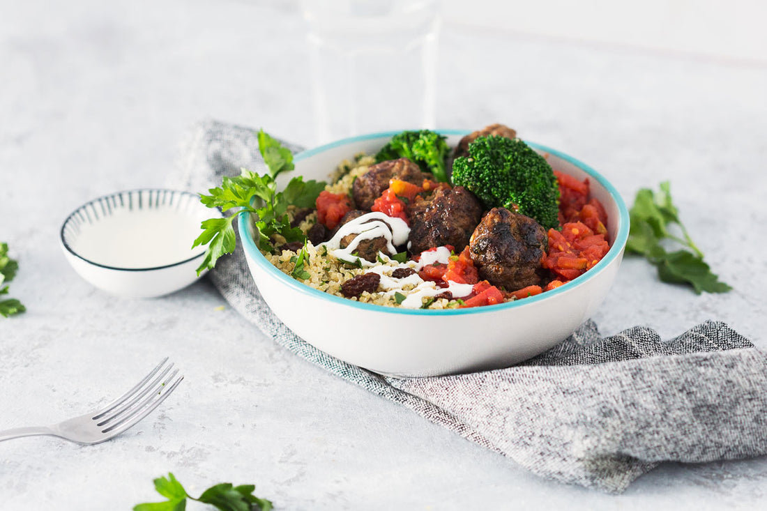 Moroccan Lamb Meatballs - Deliciously Clean Eats - Dietitian Approved Ready Made Meals &amp; Healthy Catering