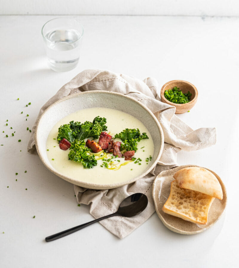 Creamy Potato, Bacon and Leek Soup